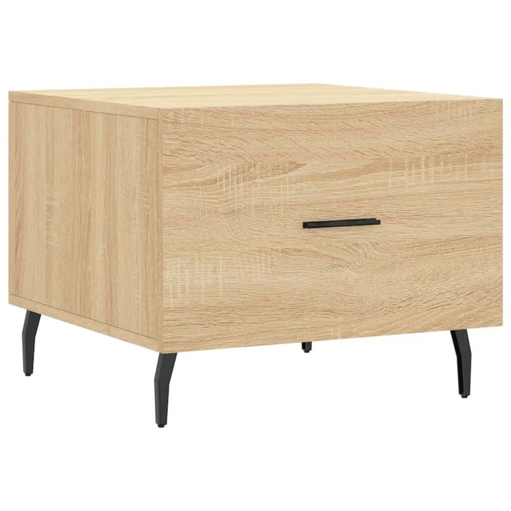 Vidaxl Konferenčný stolík dub sonoma 50x50x40 cm spracované drevo
